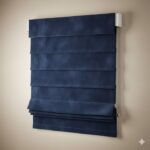Luxe Velvet Roman Blind - Midnight Blue