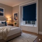 Luxe Velvet Roman Blind - Midnight Blue - Image 3