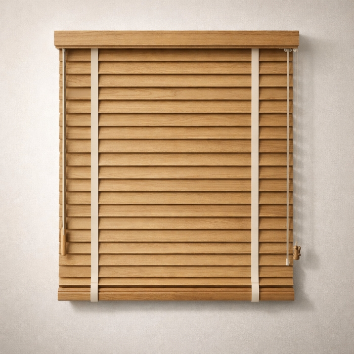 Studio Real Wood Venetian Blind – Natural Oak - presentation Studio Real Wood Venetian Blind – Natural Oak - Image 1